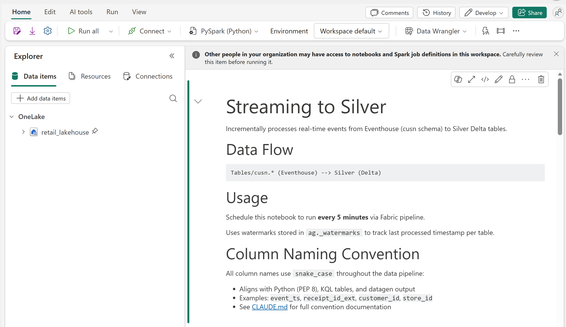 Streaming-to-Silver notebook